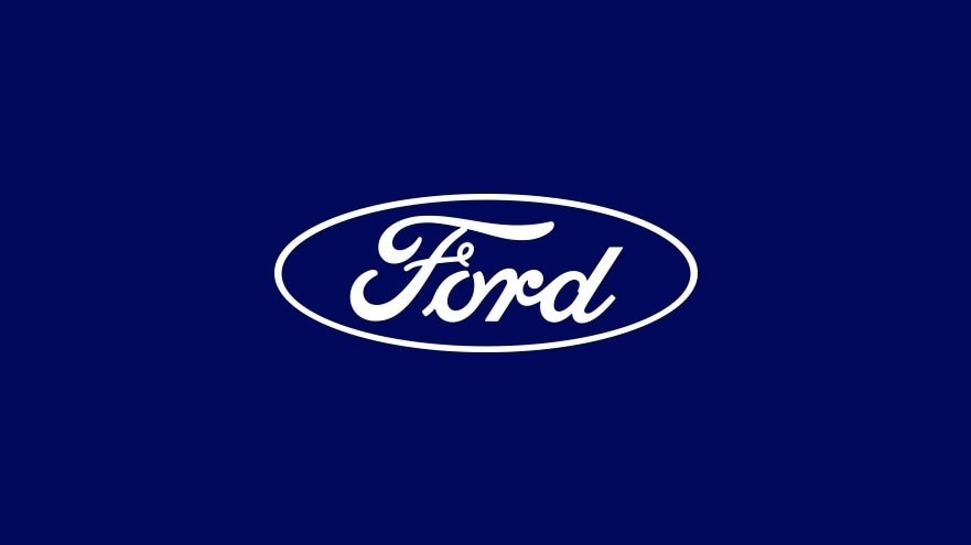 Ford Logo on Blue Background
